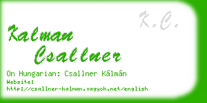 kalman csallner business card