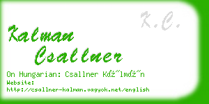 kalman csallner business card